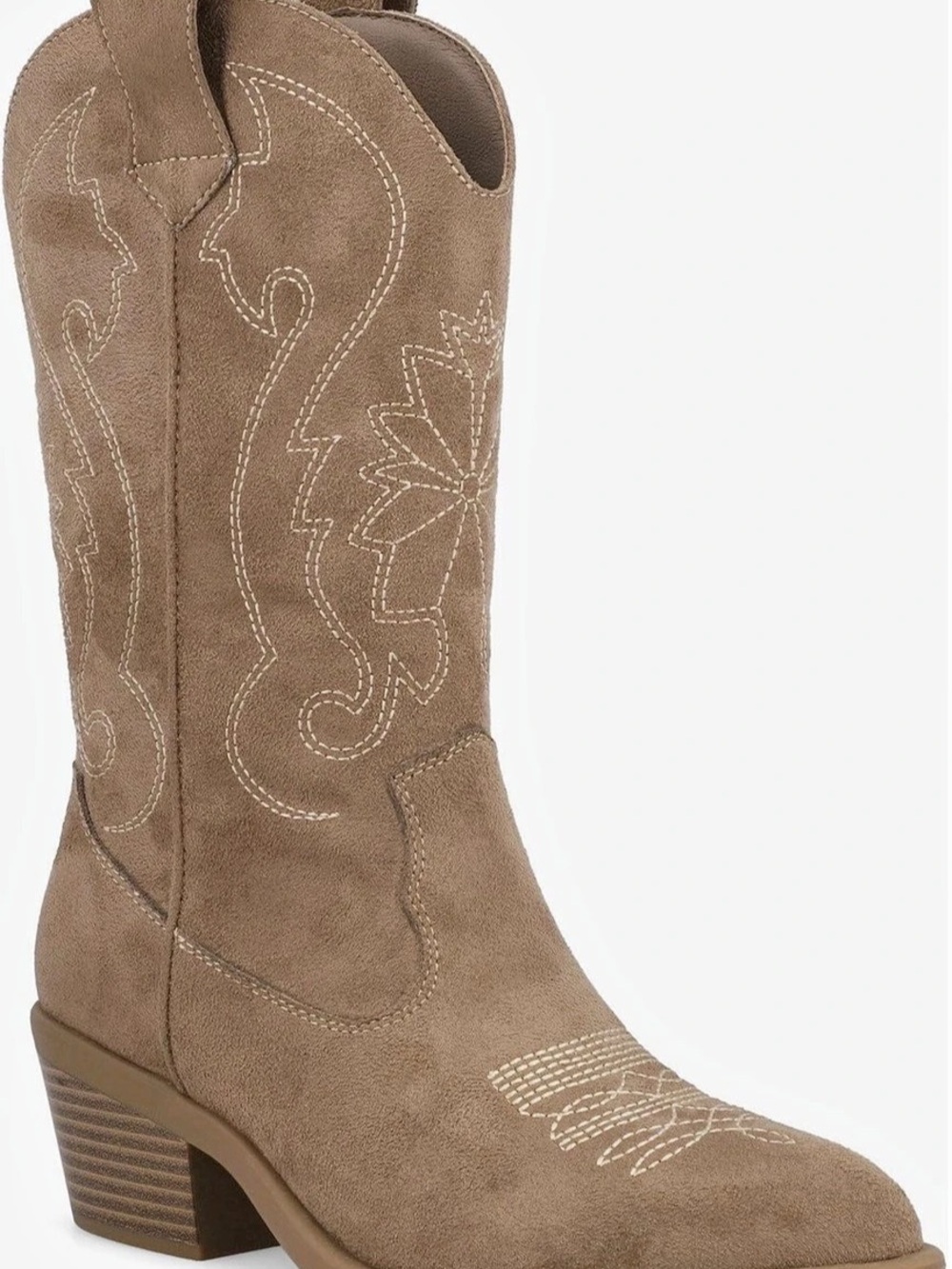 Western Embroidered Cowboy Boots in Brown